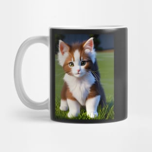 Cat in the Garden - Modern Digital Art Mug